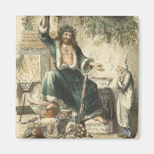 Aimant Carol de Noël : Le troisième visiteur de Scrooge (Devant)