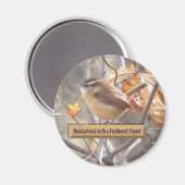 Aimant Carolina Wren Birding Magnet. (Recto/Verso)