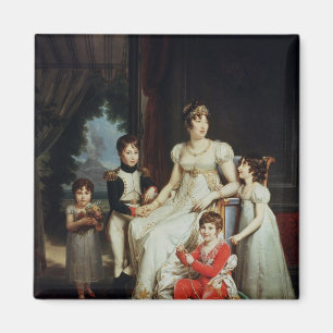 Aimant Caroline Bonaparte et ses enfants