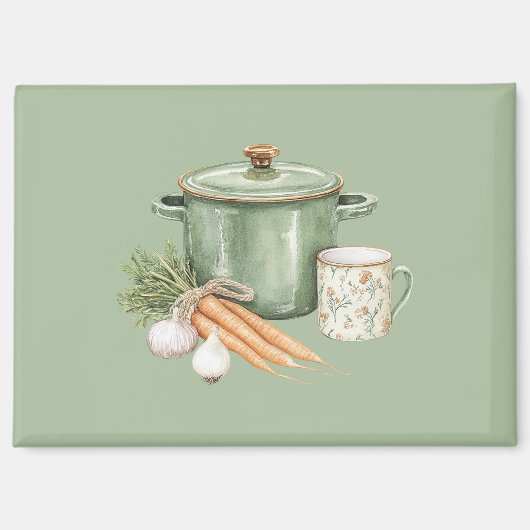 Aimant Carottes de pot vert  (Recto)
