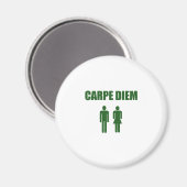 Aimant Carpe Diem (texte vert garçon & fille) (Recto/Verso)