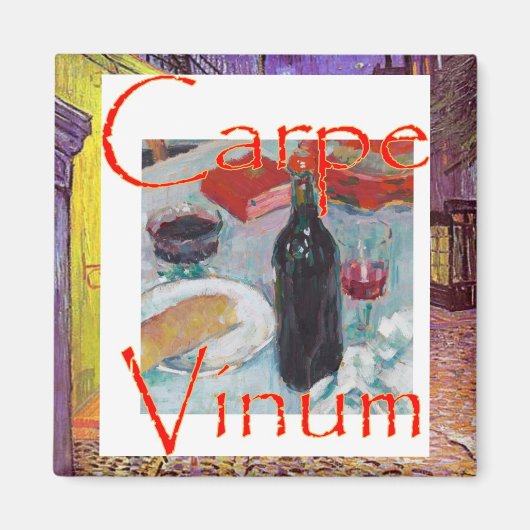 Aimant Carpe Vinum Vino Vin Vin Rouge Blanc (Devant)