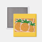 Aimant Carré ananas (Recto/Verso)