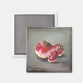 Aimant carré avec betteraves rouges (Recto/Verso)