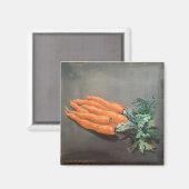 Aimant carré avec carottes sur gris (Recto/Verso)