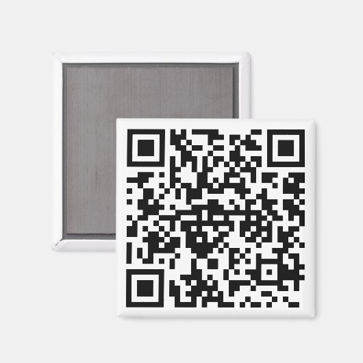 Aimant carré avec code QR (Recto/Verso)
