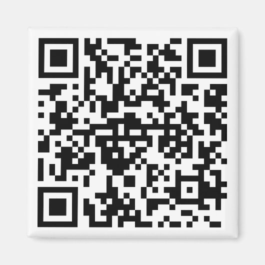 Aimant carré avec code QR (Devant)