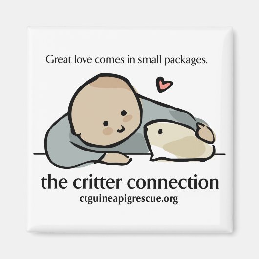 Aimant carré avec logo couleur et site web (Devant)