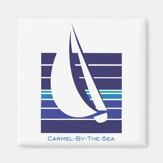 Aimant Carré-Carmel-by-the-sea Boat Blues (Devant)
