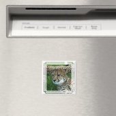 Aimant Carré Cheetah tacheté (In Situ (Lave-vaisselle))