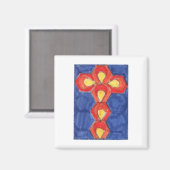 Aimant Carré Cross Motif (Recto/Verso)