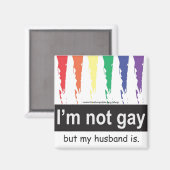 Aimant Carré d'aimant pour mari gay (Recto/Verso)