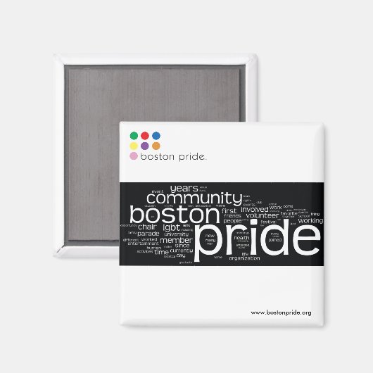 Aimant Carré d'aimant Word Cloud (Recto/Verso)