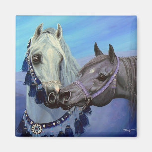 Aimant carré de chevaux Arabes de bijoux de dése