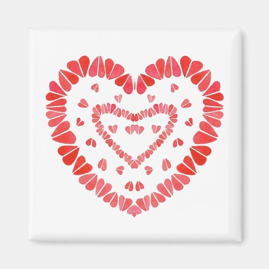 Aimant Carré DE COEURS SUCRÉES (Devant)