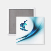 Aimant Carré de conception de snowboard (Recto/Verso)