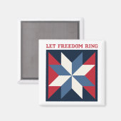 Aimant Carré de courtepointe patriotique (Recto/Verso)