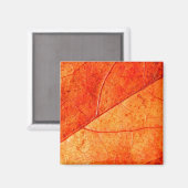 Aimant carré de feuille d'automne (Recto/Verso)