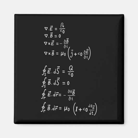 Aimant Carré de formule physique Invitation Sticker (Devant)