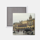 Aimant Carré de marché à Cracovie (Recto/Verso)