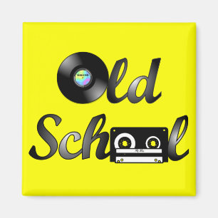Aimant Carré de médias de musique de vieille école
