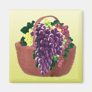 Aimant carré de PANIER de RAISIN