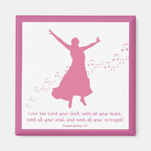 Aimant Carré de siloutte de culte