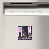 Aimant Carré de Times à New York (rose) (In Situ (Lave-vaisselle))