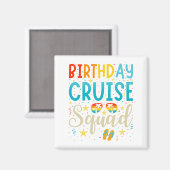 Aimant Carré de vacances de croisière (Recto/Verso)