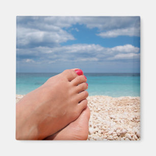 Aimant carré de vacances d'été