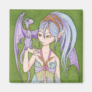 Aimant Carré d'estampille dragon