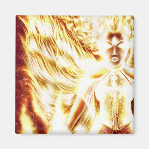 Aimant carré élémentaire du feu par Nellis Eket