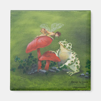 Aimant carré "Fairy and Frog"