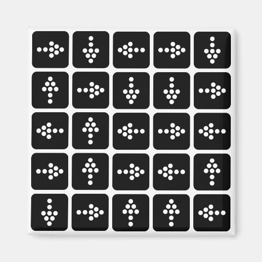 Aimant CARRÉ Flèche LED (Devant)