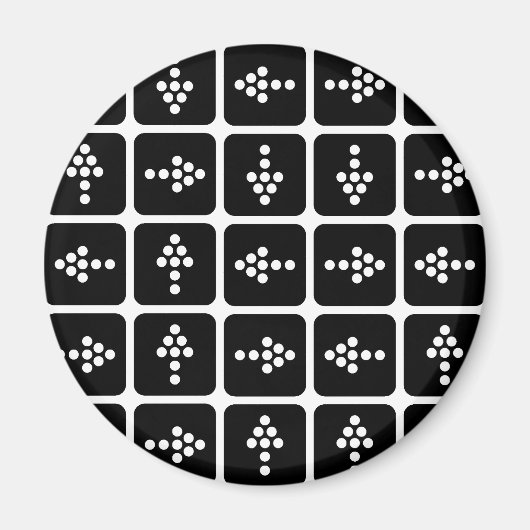 Aimant CARRÉ Flèche LED (Devant)