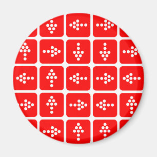 Aimant CARRÉ Flèche LED rouge