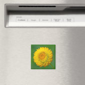 Aimant Carré Fleur Jaune (In Situ (Lave-vaisselle))