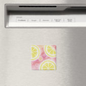 Aimant Carré frigidaire citron rose (In Situ (Lave-vaisselle))