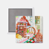 Aimant carré GINGERBREAD SURPRISE (Recto/Verso)