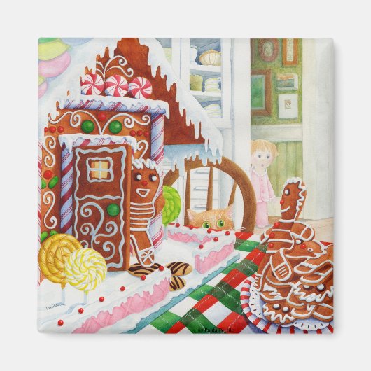 Aimant carré GINGERBREAD SURPRISE (Devant)