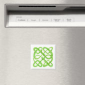 Aimant carré GREEN CELTIC KNOT (In Situ (Lave-vaisselle))