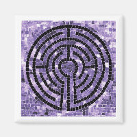 Aimant carré LABYRINTH VI - Blanc