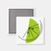 Aimant Carré magnétique Citrus Lime (Recto/Verso)