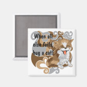 Aimant Carré magnétique Lorsque tout le reste échoue, emb (Recto/Verso)