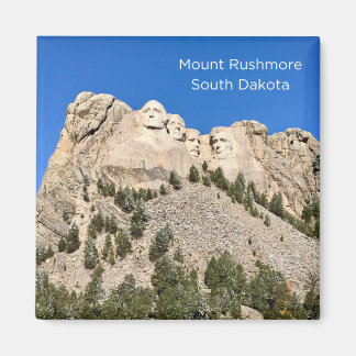 Aimant carré Mount Rushmore South Dakota 2" x 2"