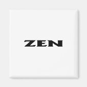 Aimant carré noir Zen (Devant)
