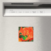 Aimant Carré Papillon Fleur d'Orange (In Situ (Lave-vaisselle))