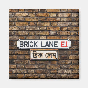 Aimant carré pour réfrigérateur Brick Lane E1