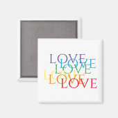 Aimant carré RAINBOW LOVE (Recto/Verso)