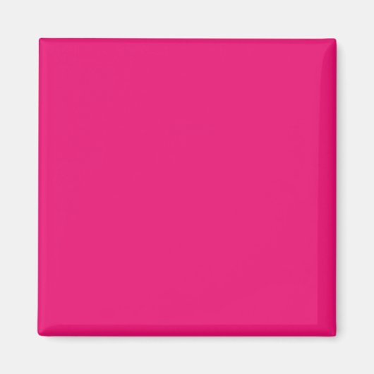 Aimant carré rose chaud (Devant)